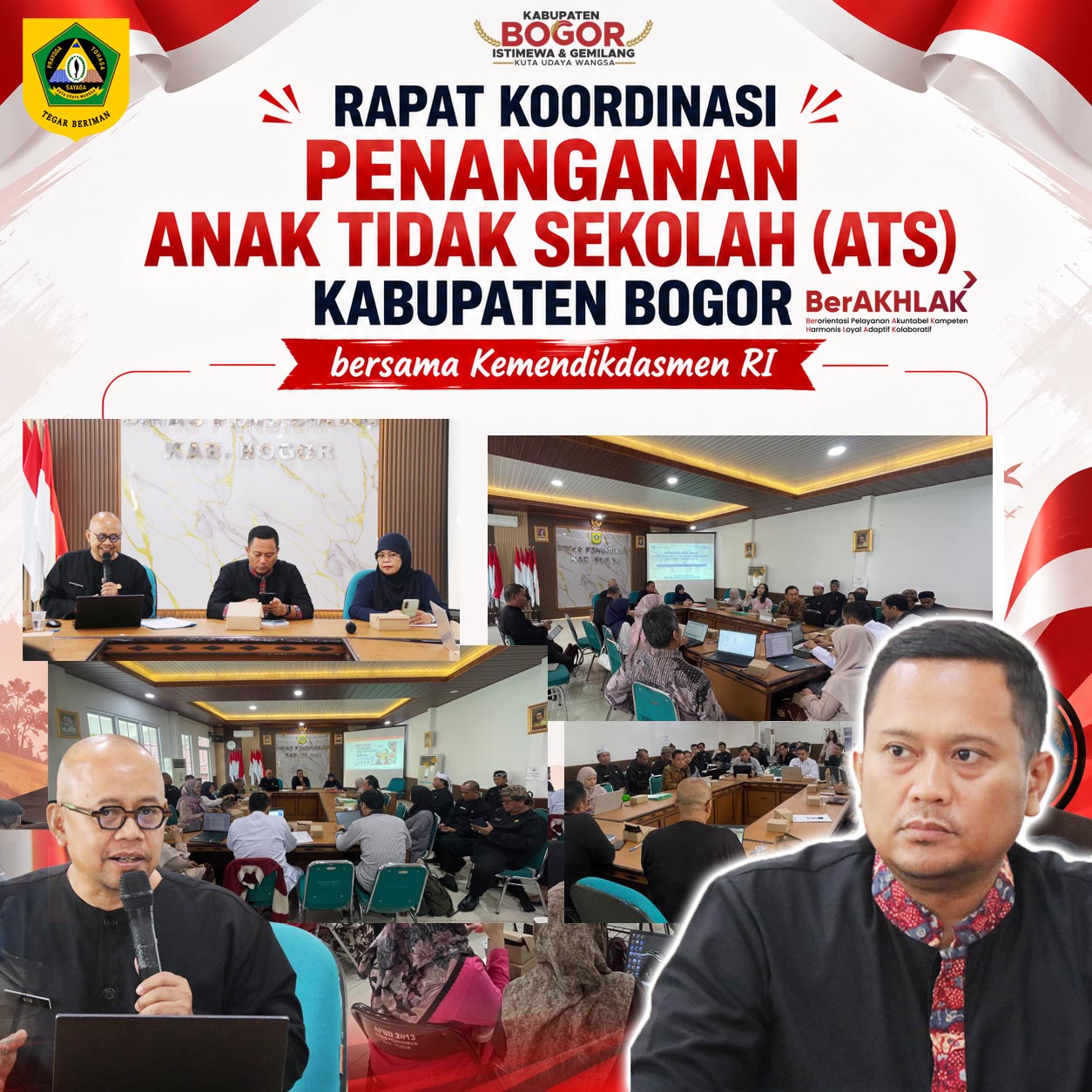 Rapat Koordinasi Penanganan Anak Tidak Sekolah (ATS) Kabupaten Bogor Bersama Kemendikdasmen RI