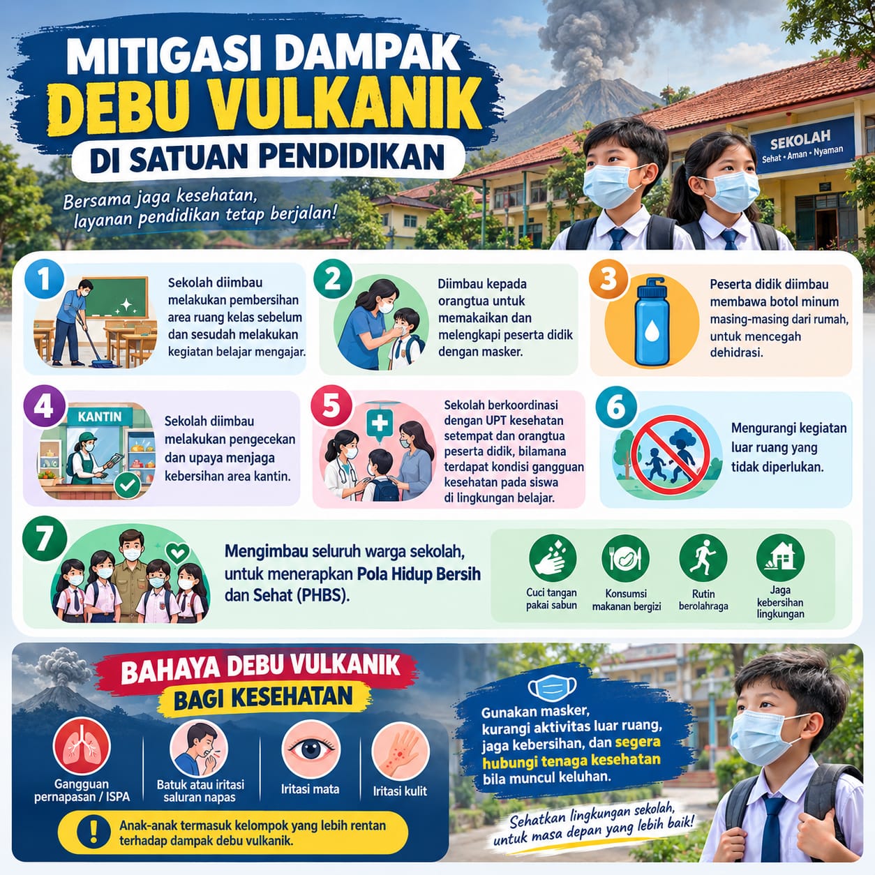 Mitigasi Dampak Debu Vulkanik Di Satuan Pendidikan