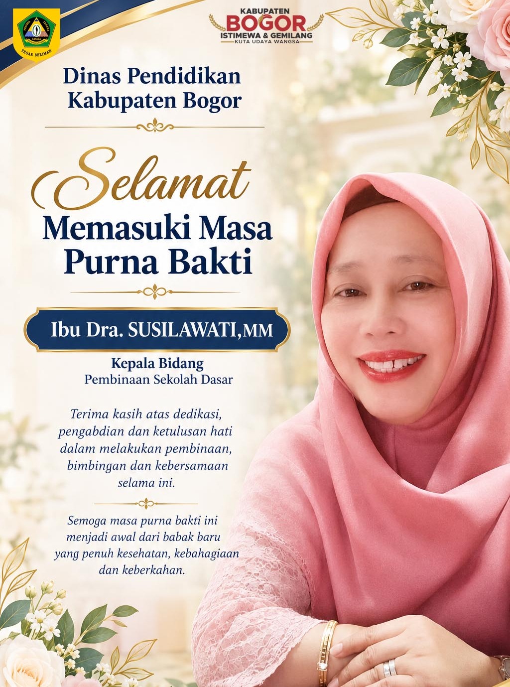 Tak hentinya kami ucapkan terimakasih atas dedikasi, pengabdian dan bimbingan yang telah diberikan oleh Ibu kami bersama, Ibu Dra. Susilawati, MM .