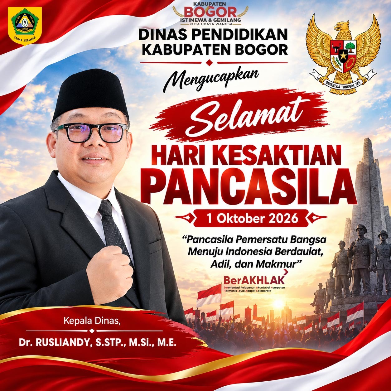 "Pancasila Pemersatu Bangsa Menuju Indonesia Berdaulat, Adil Dan Makmur"