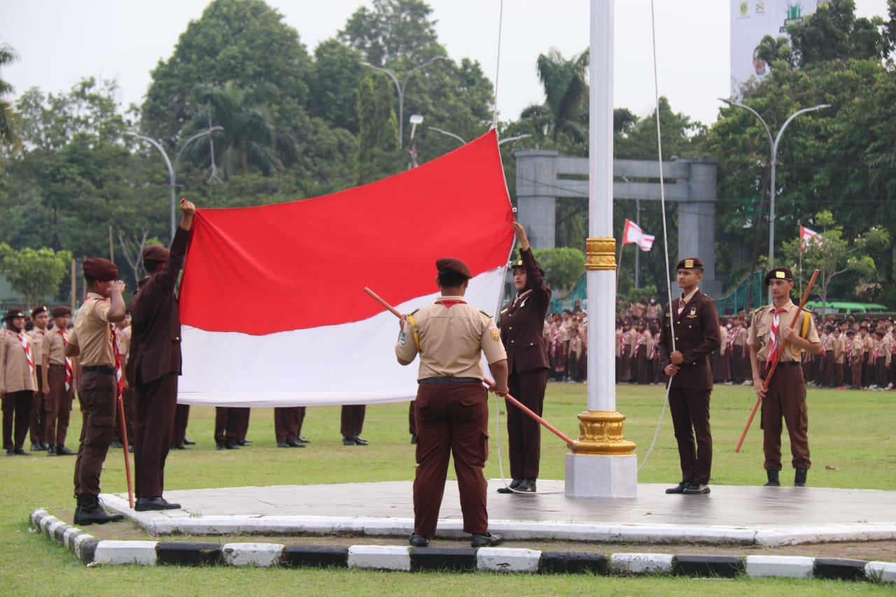 Momentum Upacara Gelar Senja, Pemkab Bogor Ciptakan Anggota Pramuka Berkarakter dan Cinta Tanah Air